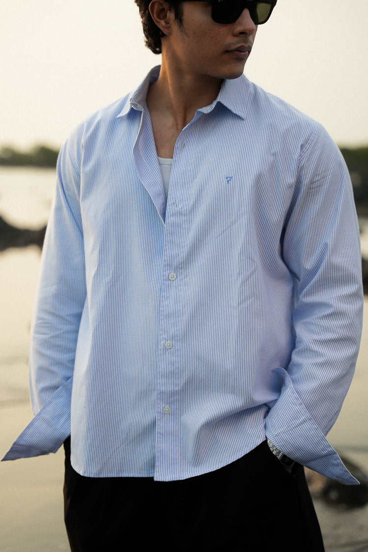 Long sleeve relaxed-fit shirt