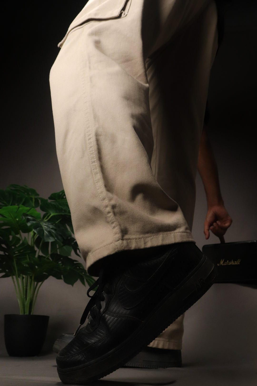 Beige - PIE Wide Leg Premium Cargo Pants