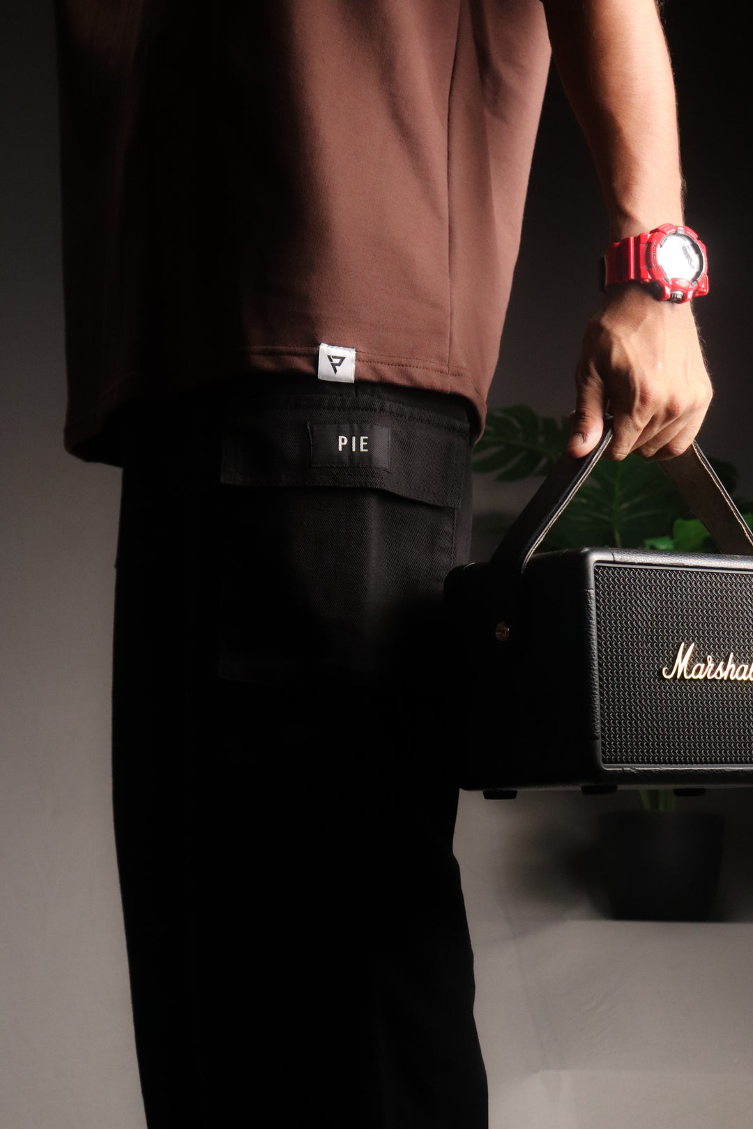 Black - PIE Wide Leg Premium Cargo Pants